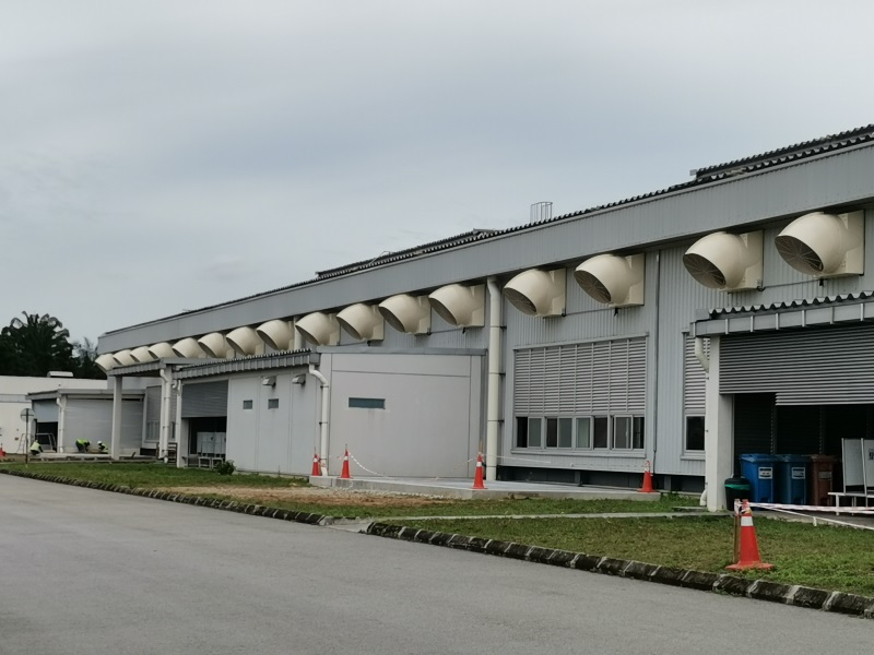 The exhaust fan is build in this factory The exhaust fan is build in this factory