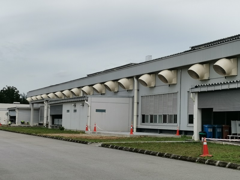 The exhaust fan is build in this factory